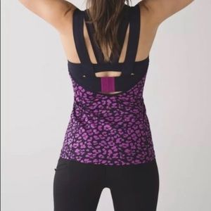 NEW Lululemon Super Sport Tank Mini Cherry Cheetah